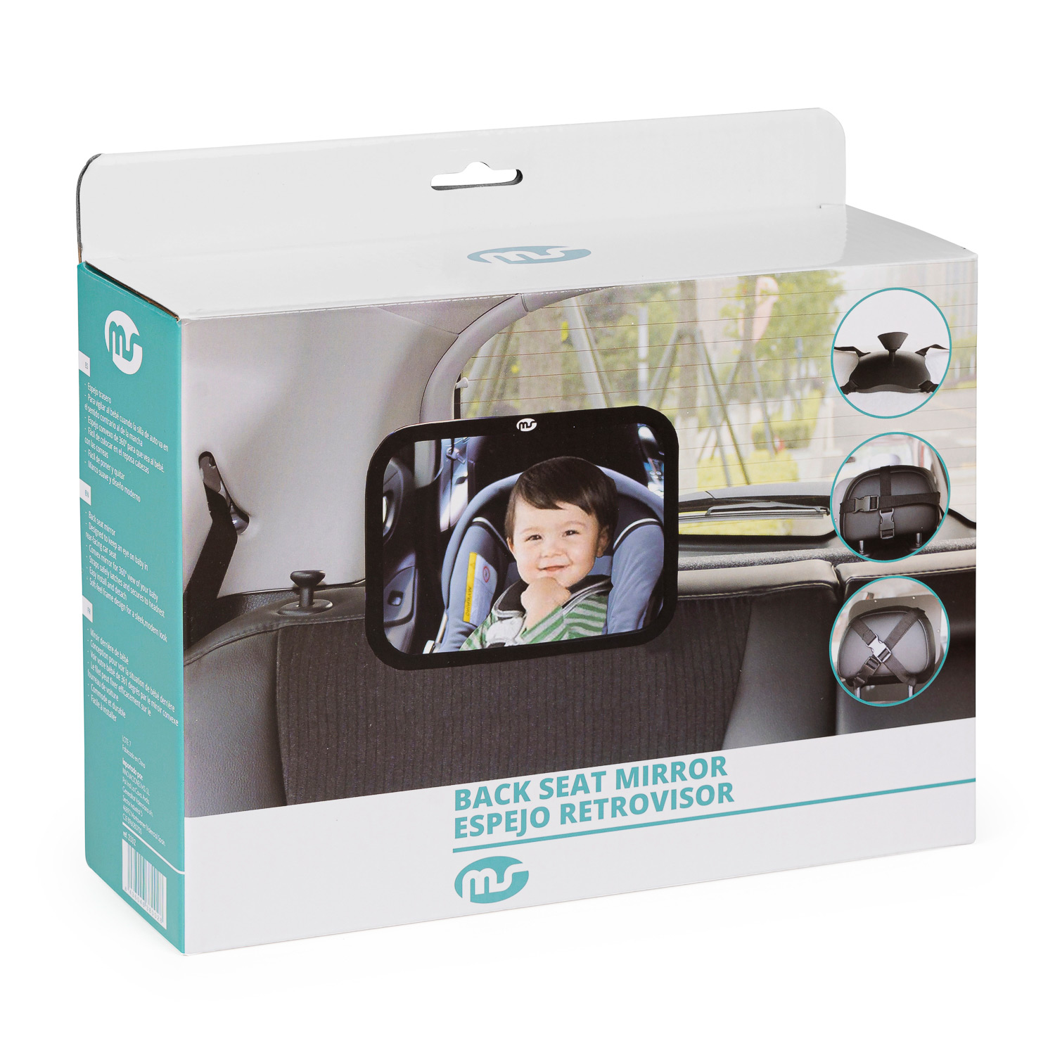 Dreambaby Espejo de coche de bebé orientado hacia atrás del asiento trasero  - Vista gran angular extragrande - Modelo L291