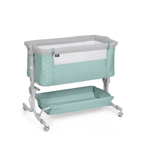 Comfy mini crib green + textile - 430106 2 scaled