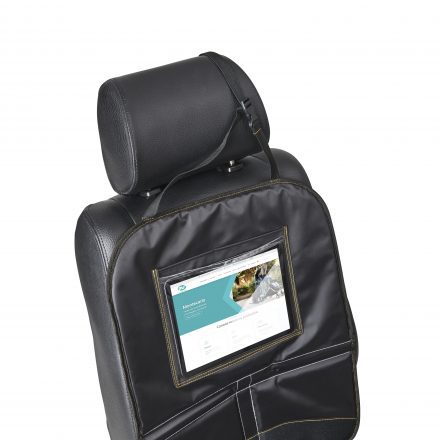 Protective mat with tablet compartment