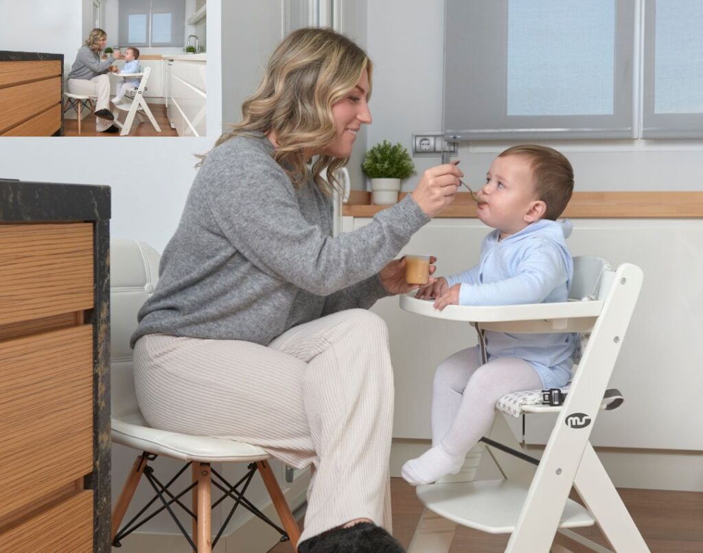 Estimulación temprana del bebé en los primeros meses de vida - Desarrollo cognitivo bebe durante la comida
