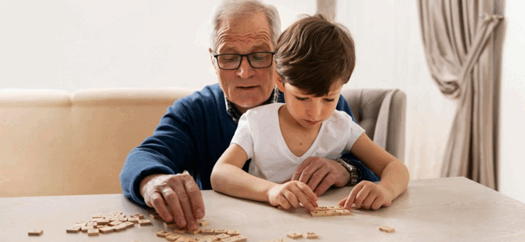 abuelos y nietos
