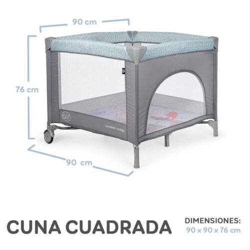 Kwadratowe łóżeczko dziecięce - cuna cuadrada parque ms 4